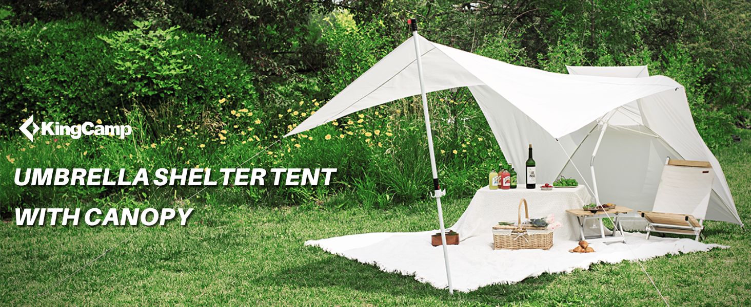 kogha deluxe umbrella zelt KingCamp UV-Schutz Strandsonnenschirm