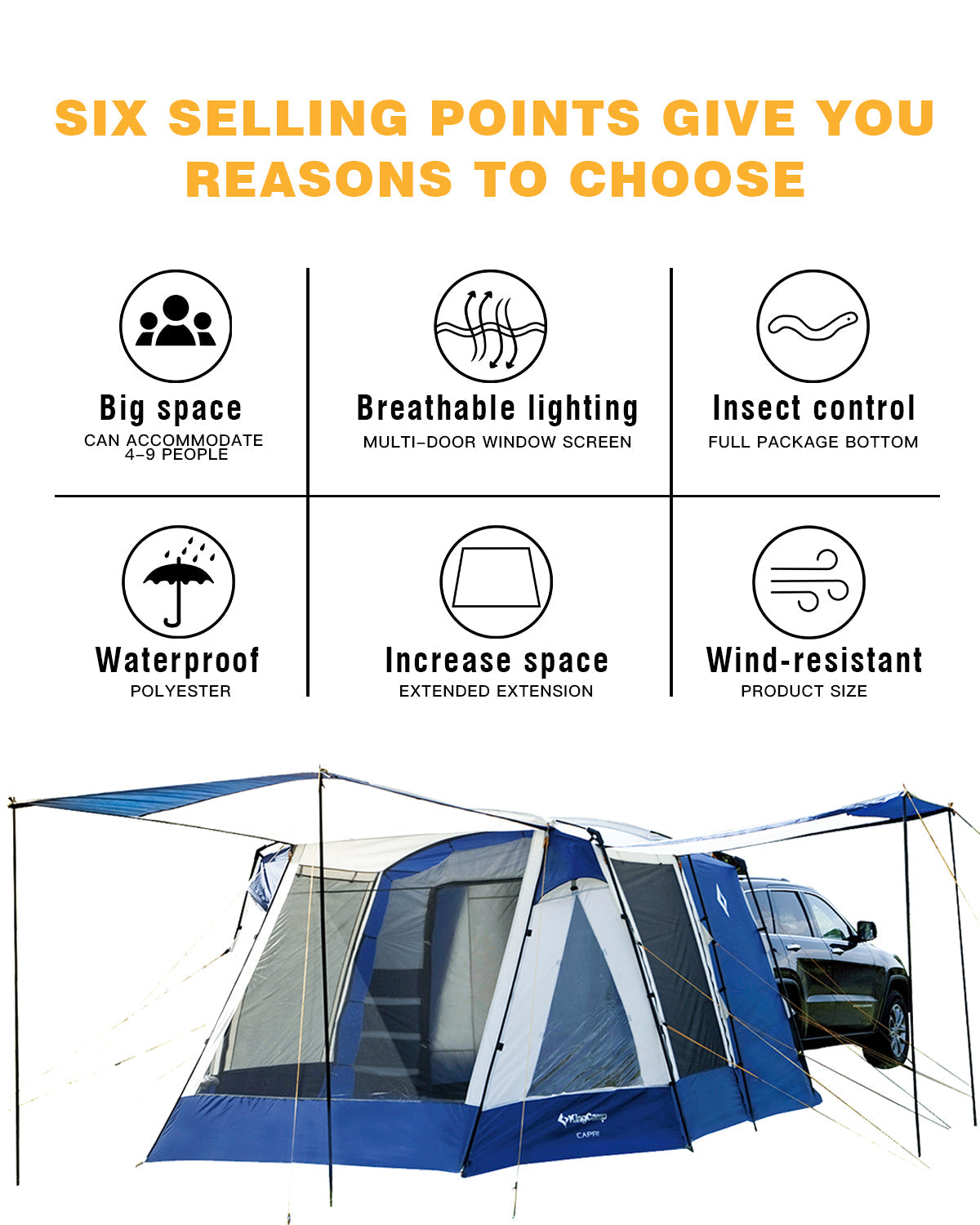 Buy Camping Square SUV Tent Online from KingCamp