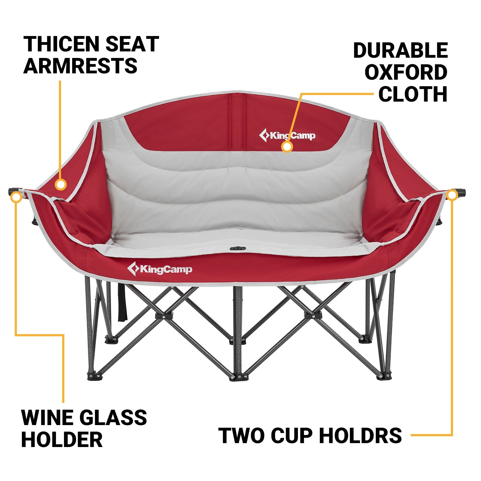 KingCamp Loveseat Sofa Comfortable Two Person Outdoor Couch