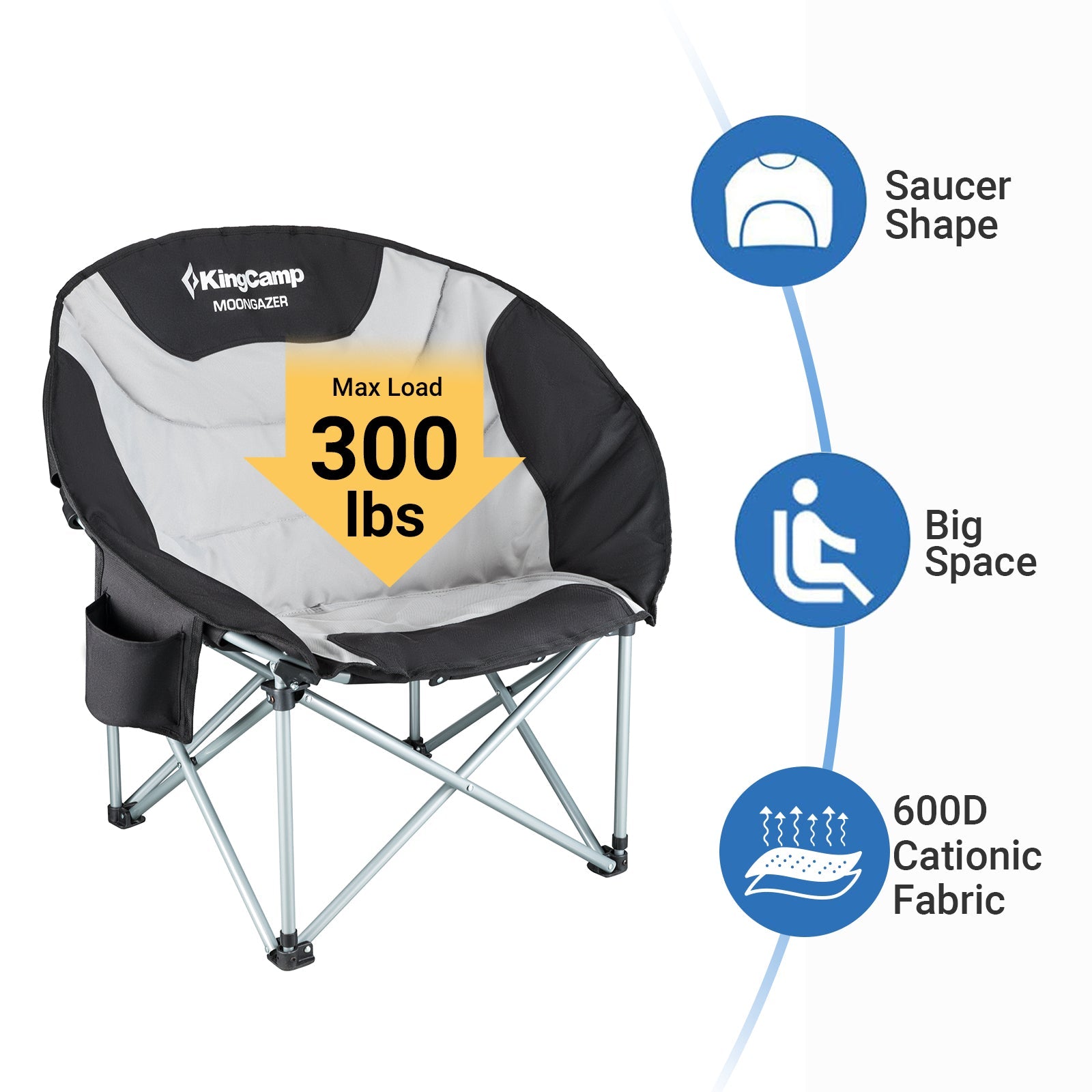 Saucer chair 300 lb capacity online